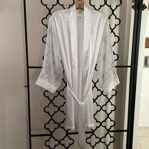 NWT Intimates by Rags satin and chiffon bridal robe